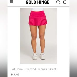 Pink pleated Goldhinge skirt